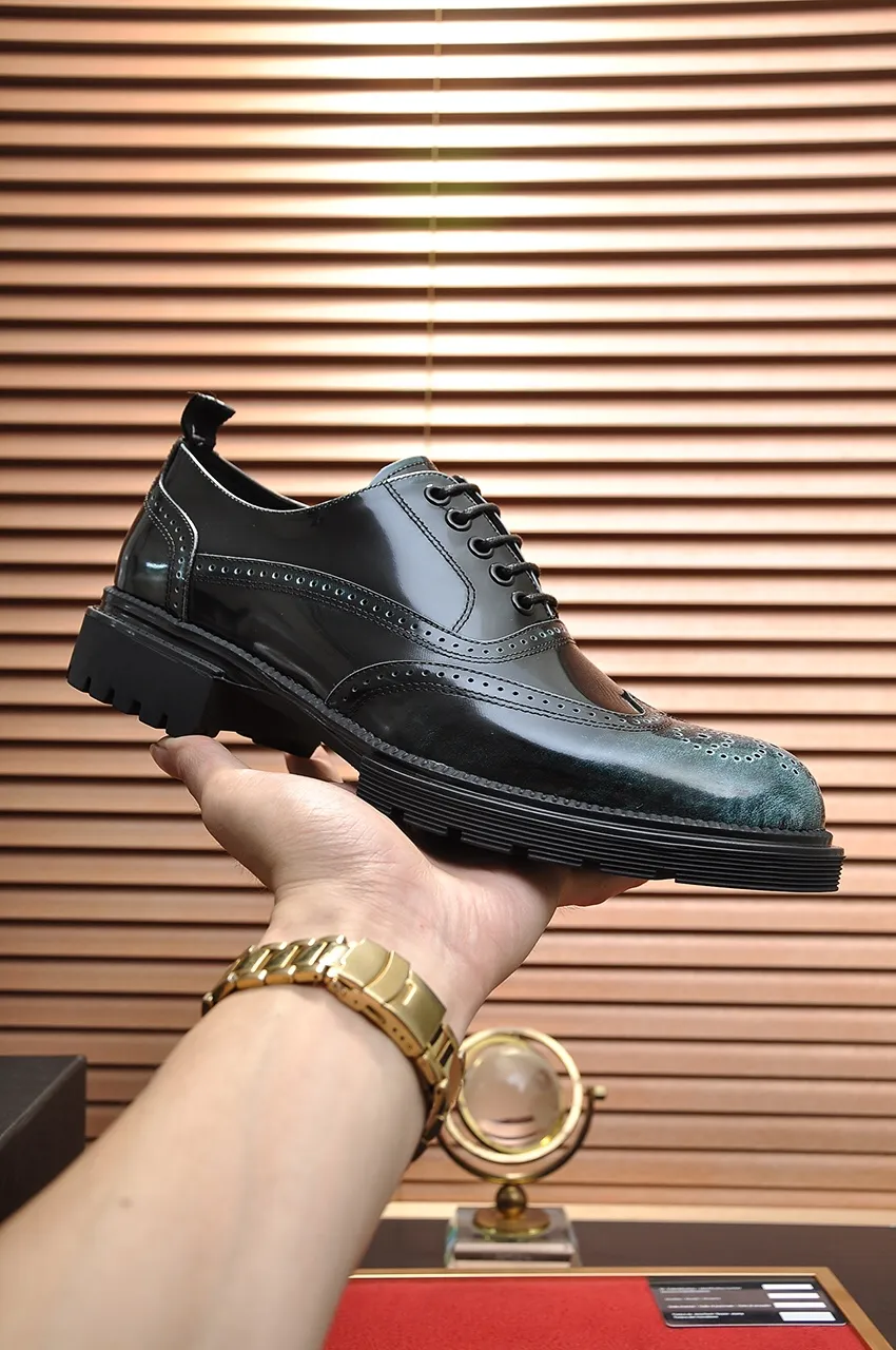 Men's shoes💰720💶【Dior】High-end goods Niuli Original order quality Dior —🆘.Dior original order purchasing, high-end leather shoes, fabric: imported from Italy open-edge beaded cowhide➕water-dyed cowhide/cowhide lining➕specially provided original outsole, fine workmanship, real-life shooting🎬size: 38-45 (45 customized)
